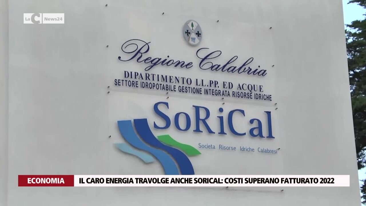 Il caro energia travolge anche Sorical: costi superano fatturato 2022