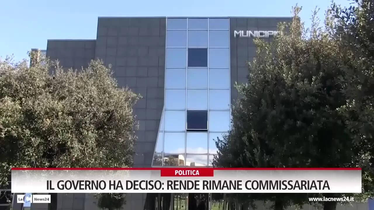Il Governo ha deciso: Rende rimane commissariata