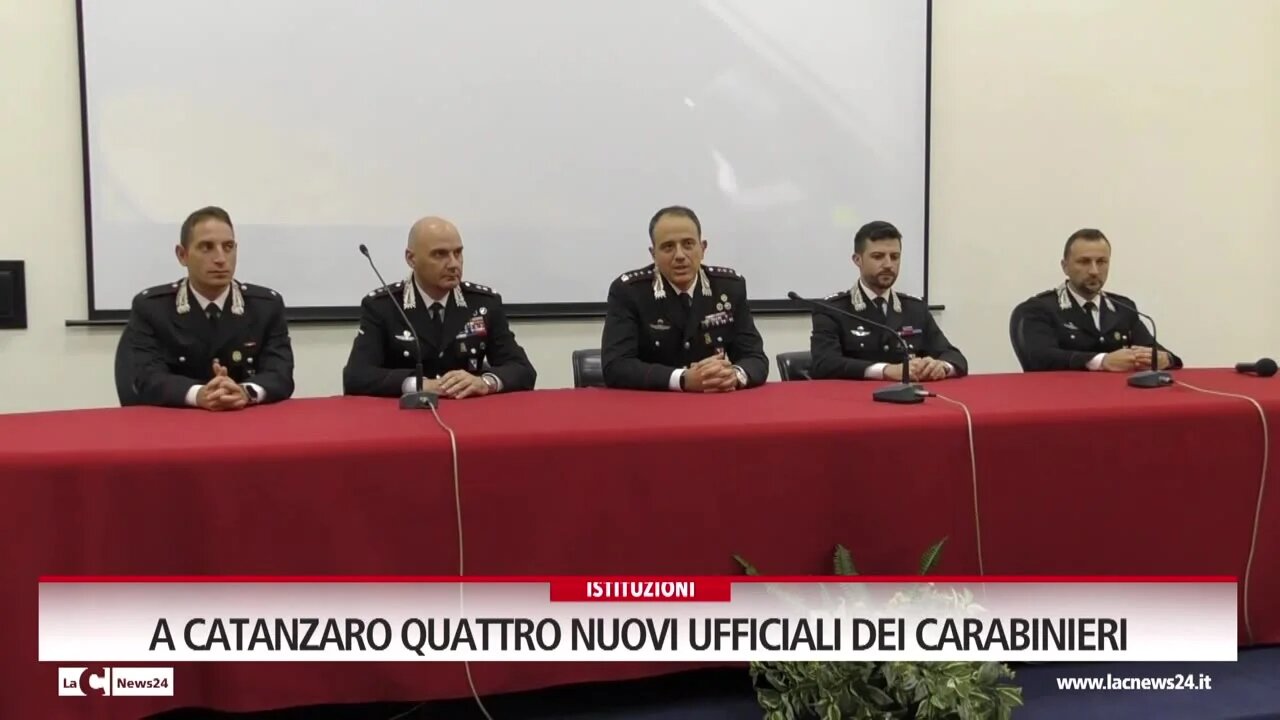 A Catanzaro quattro nuovi ufficiali dei carabinieri