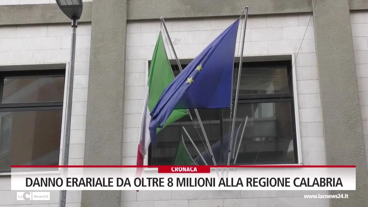 Danno erariale da oltre 8 milioni alla Regione Calabria