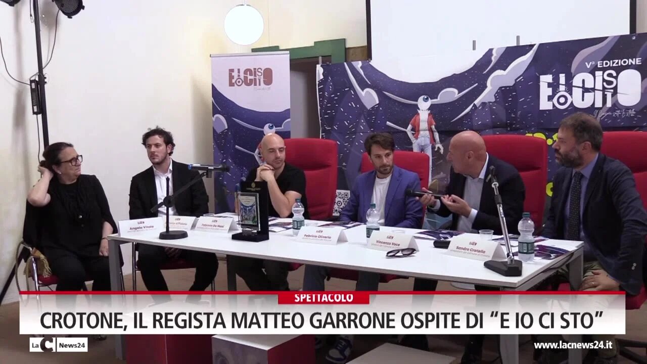 Crotone, il regista Matteo Garrone ospite di “E io ci sto”