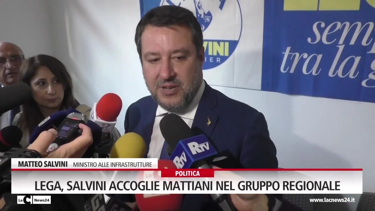 Lega, Salvini accoglie Mattiani nel gruppo regionale
