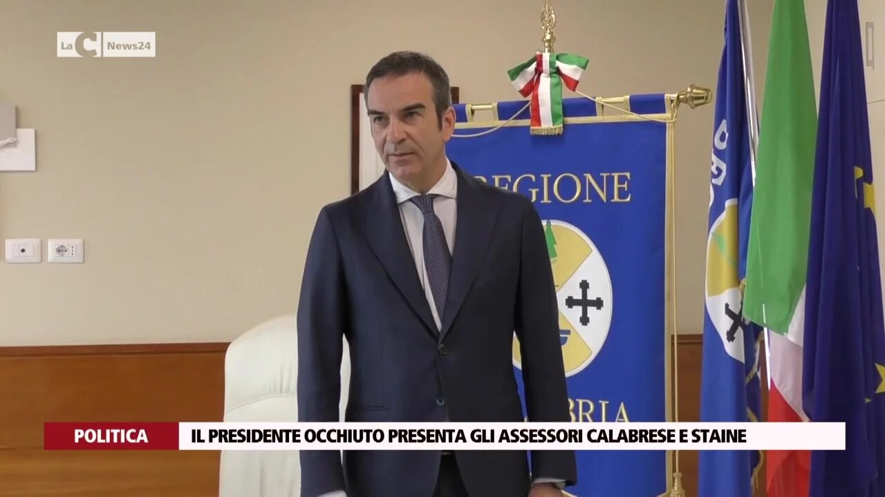 Il presidente Occhiuto presenta gli assessori Calabrese e Staine