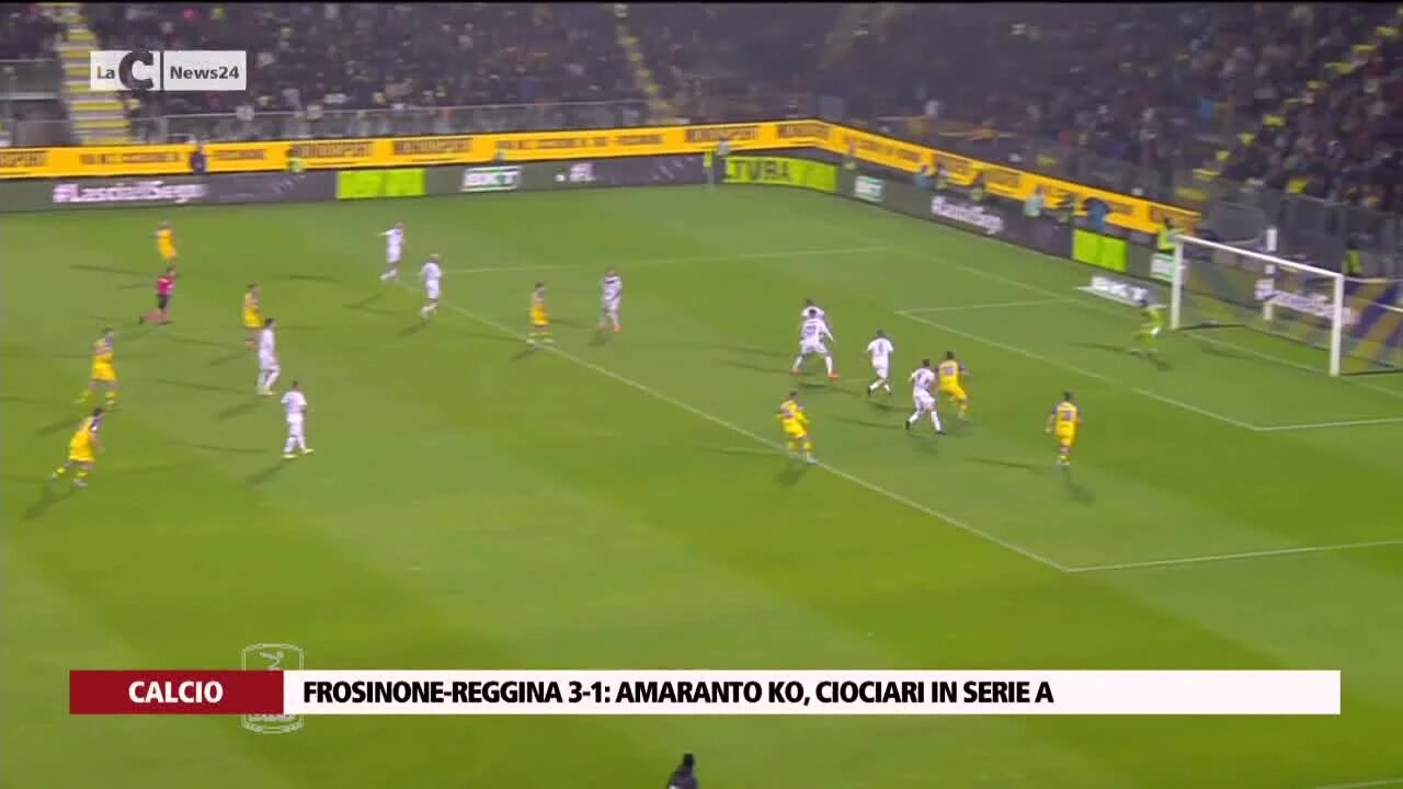 Frosinone-Reggina: 3-1 amaranto ko, ciociari in Serie A