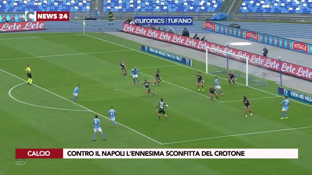 Serie A, contro il Napoli ennesima sconfitta del Crotone