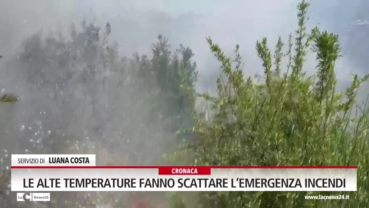 Le alte temperature fanno scattare l’emergenza incendi