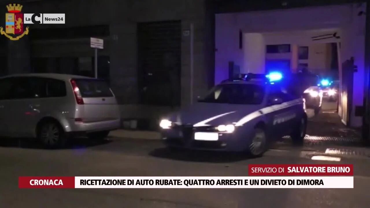 Ricettazione di auto rubate: quattro arresti e un divieto di dimora