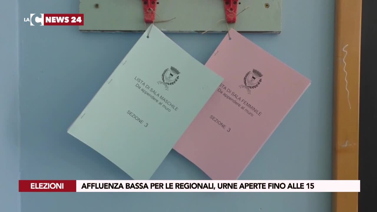 Affluenza bassa per le regionali, urne aperte fino alle 15