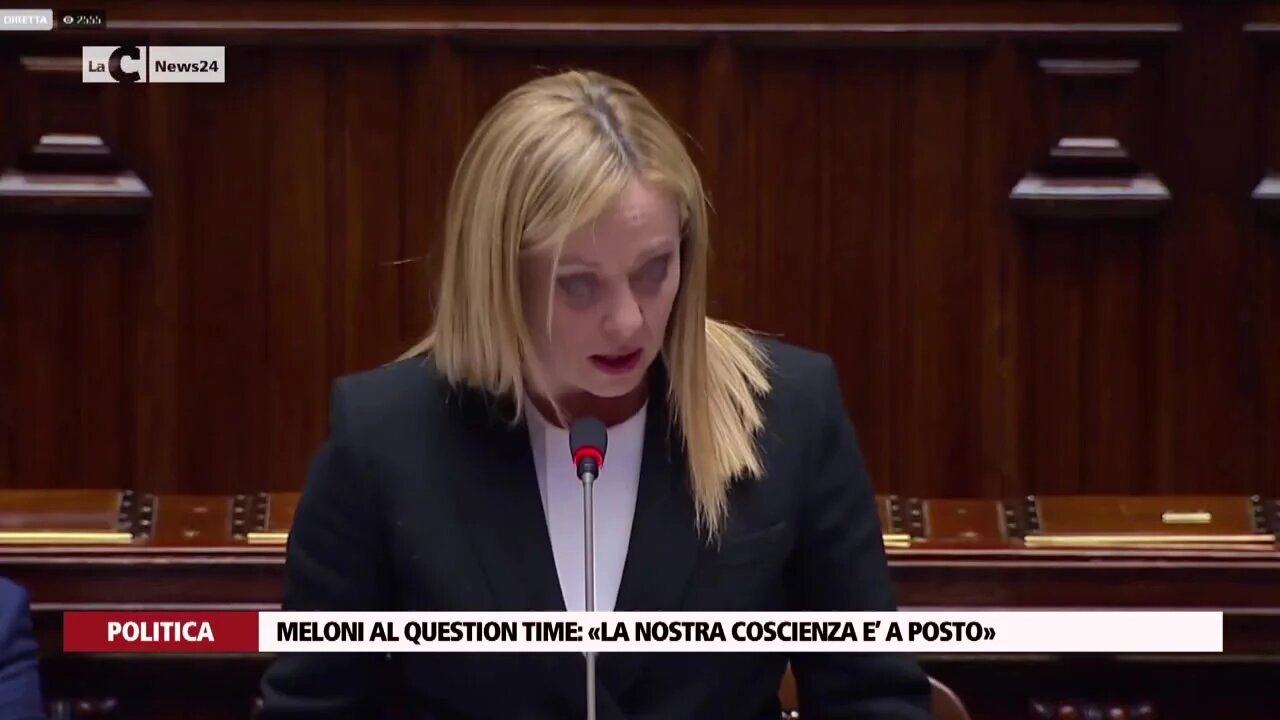 Meloni al question time: «la nostra coscienza è a posto»