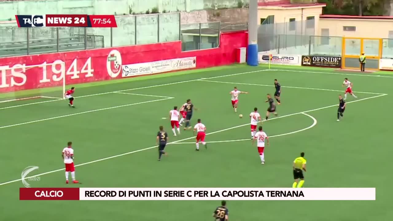 Record di punti in Serie C per la capolista Ternana