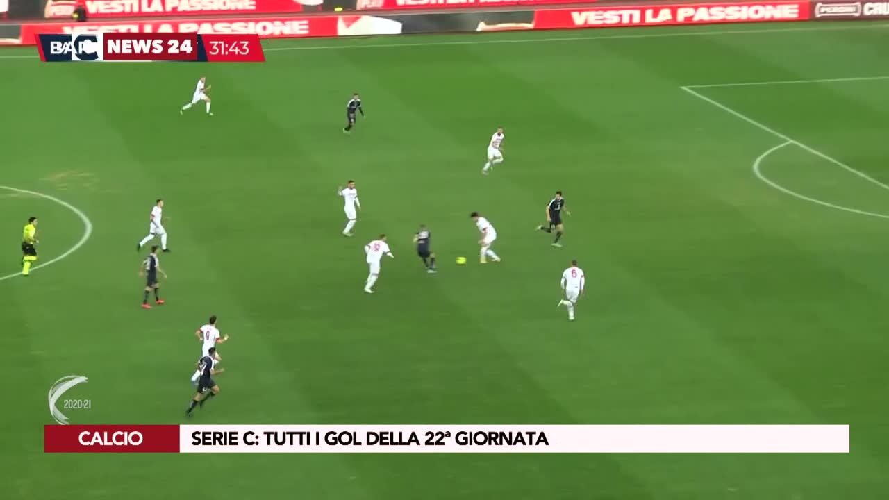 Serie C tutti i gol della 22ª Giornata