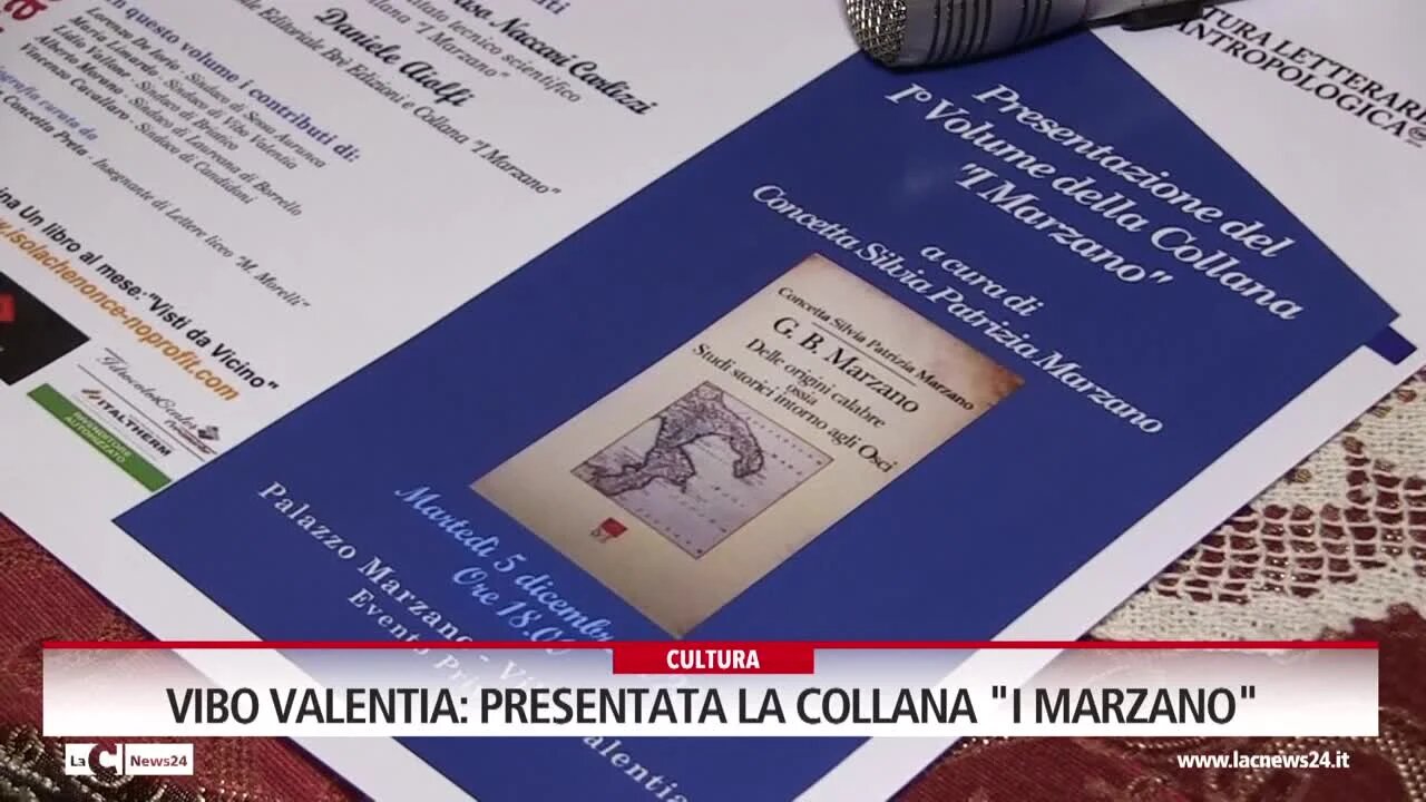 Vibo Valentia: presentata la collana \"I Marzano\"