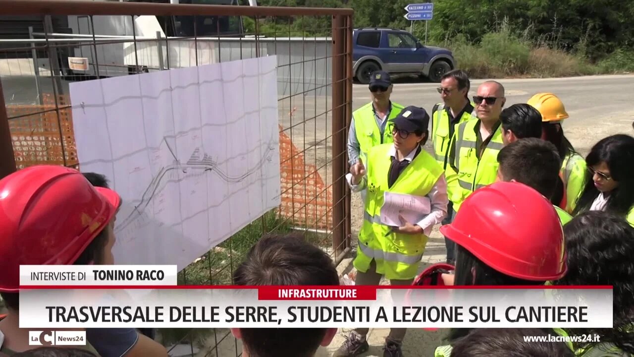 Trasversale delle serre, studenti a lezione sul cantiere