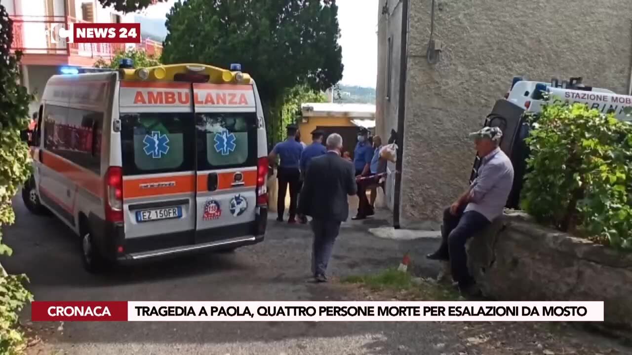 Tragedia a Paola, quattro persone morte per esalazioni da mosto