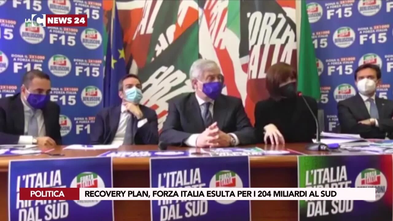 Recovery plan, Forza Italia esulta per i 204 miliardi al Sud