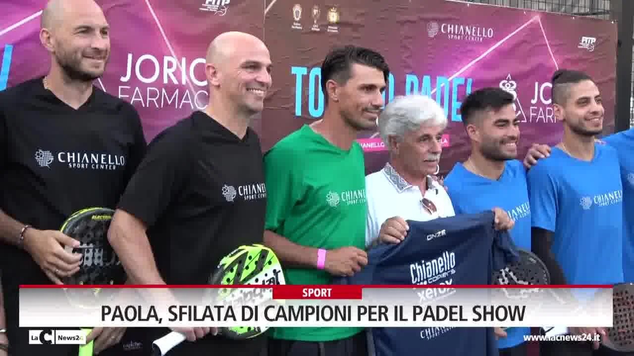 Paola, sfilata di campioni per il padel show