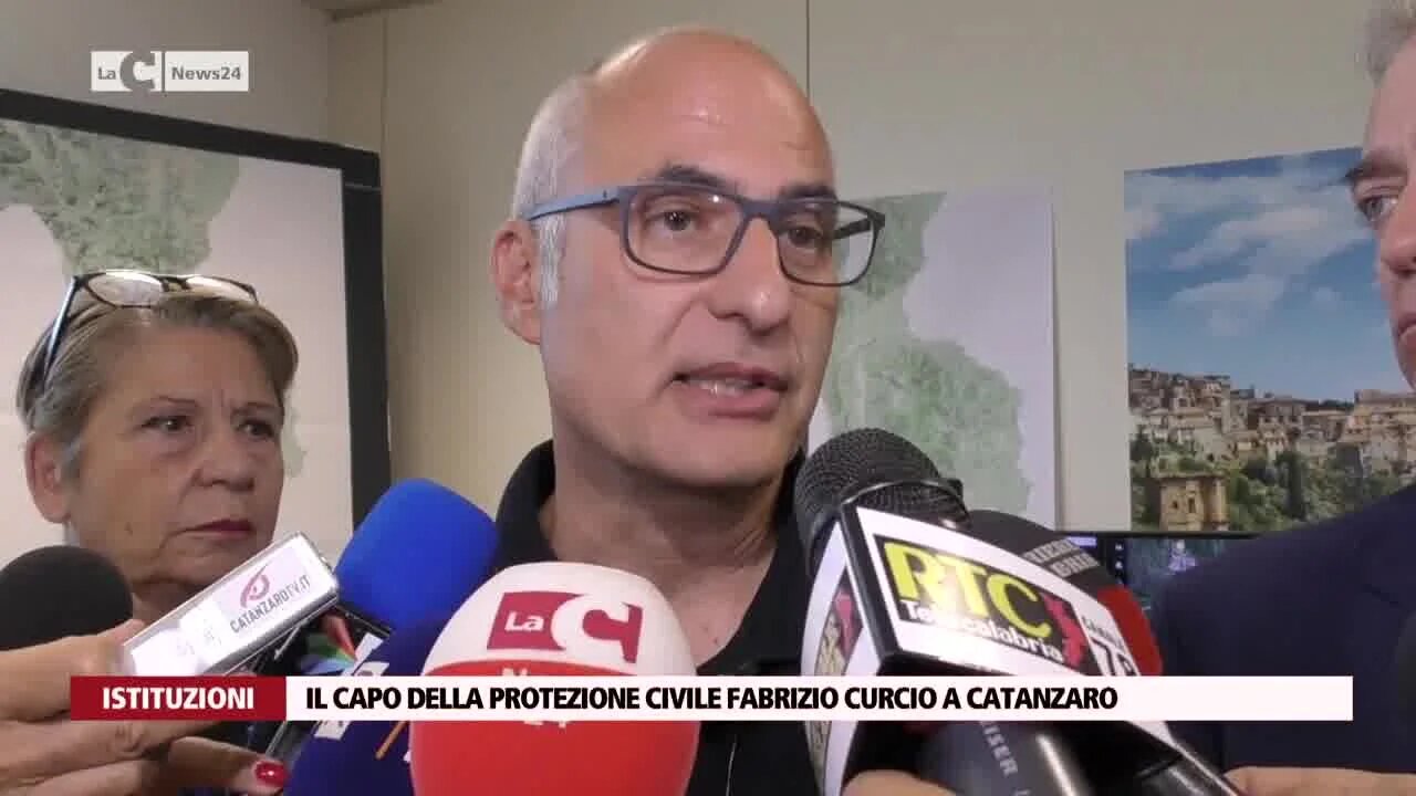 Il capo della protezione civile Fabrizio Curcio a Catanzaro