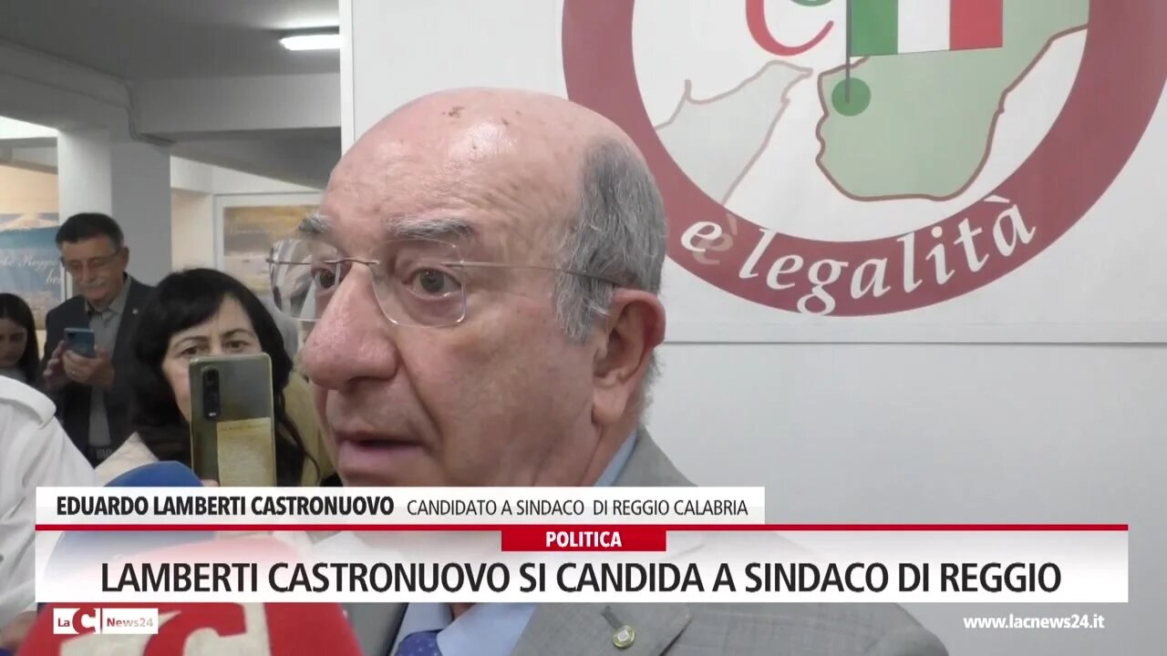 Lamberti Castronuovo si candida a sindaco di Reggio