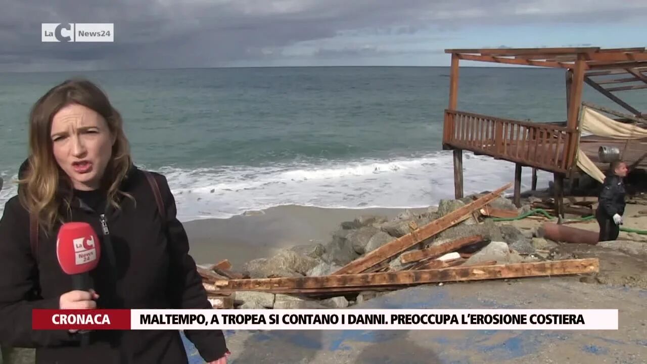 Maltempo, a Tropea si contano i danni. Preoccupa l’erosione costiera