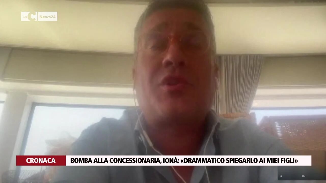 Bomba alla concessionaria, Ionà: «Drammatico spiegarlo ai miei figli»