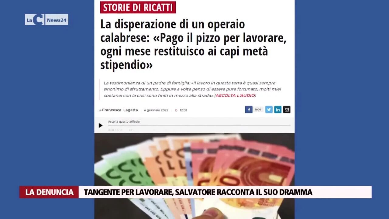 Tangente per lavorare, il racconto di un operaio 