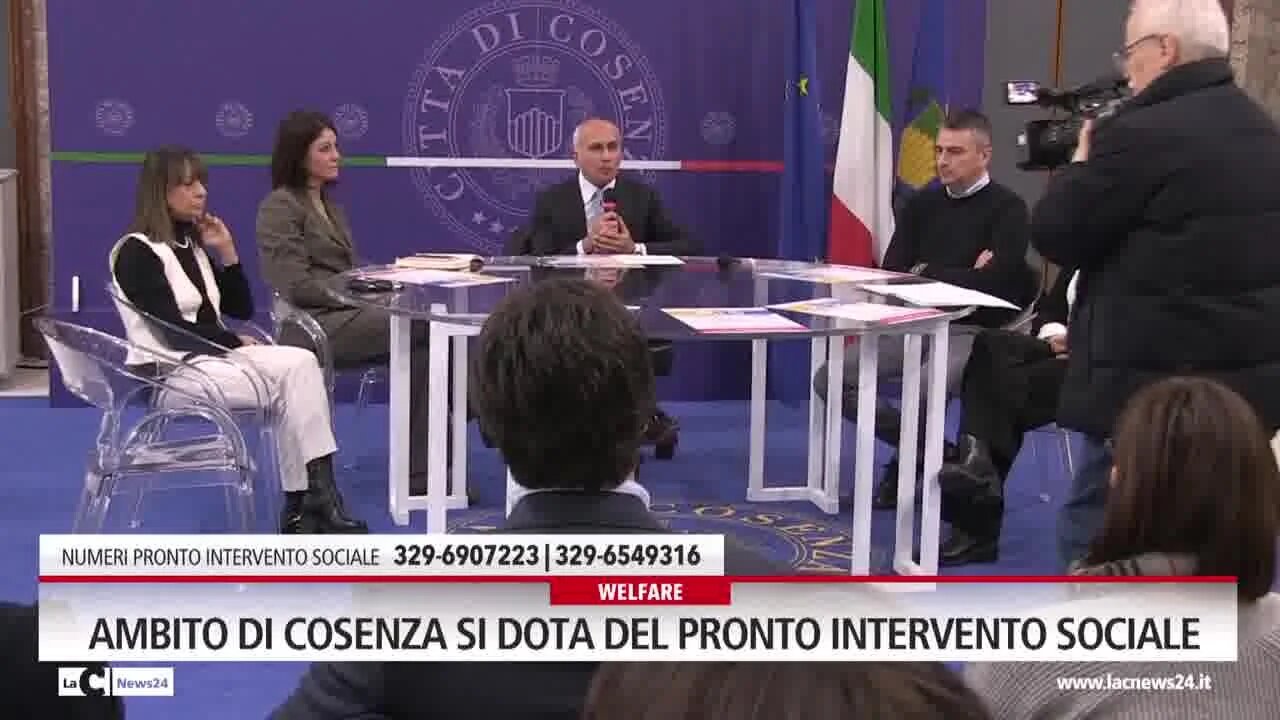 Ambito di Cosenza si dota del pronto intervento sociale