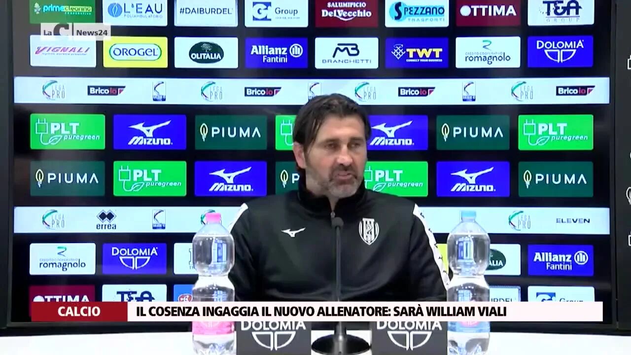 Il Cosenza ingaggia il nuovo allenatore: sarà William Viali