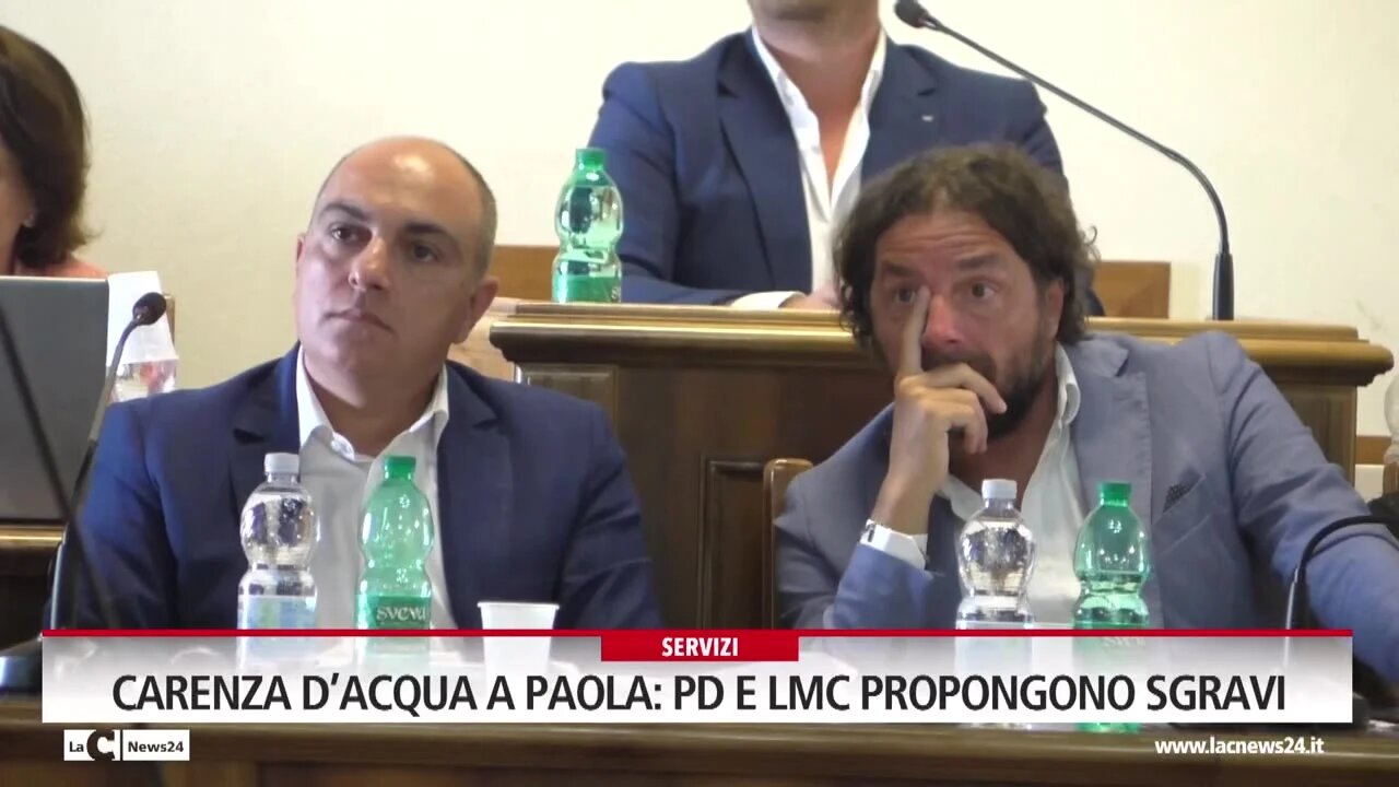 Carenza d’acqua a Paola  Pd e Lmc propongono sgravi