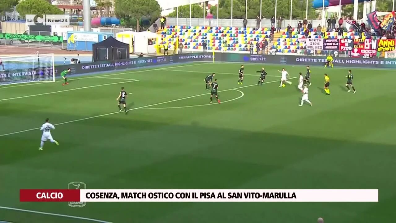 Cosenza, match ostico con il Pisa al San Vito-Marulla