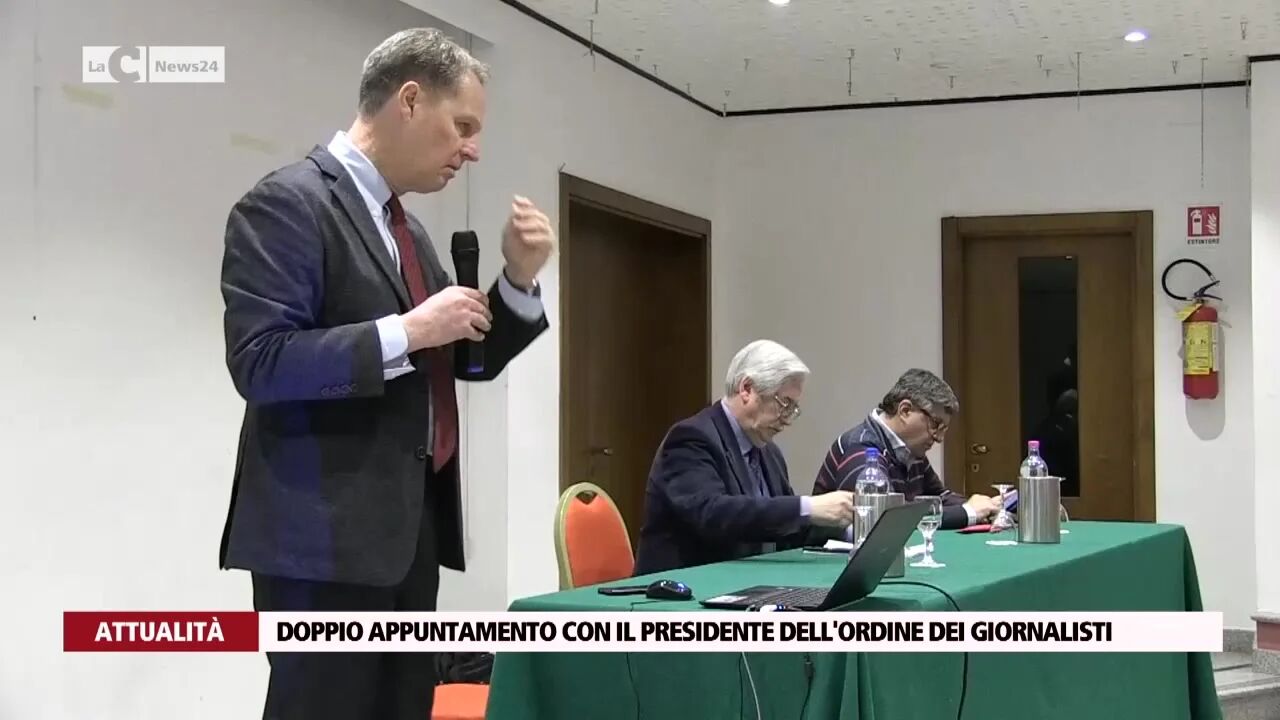 Doppio appuntamento con il presidente dell'Ordine dei giornalisti