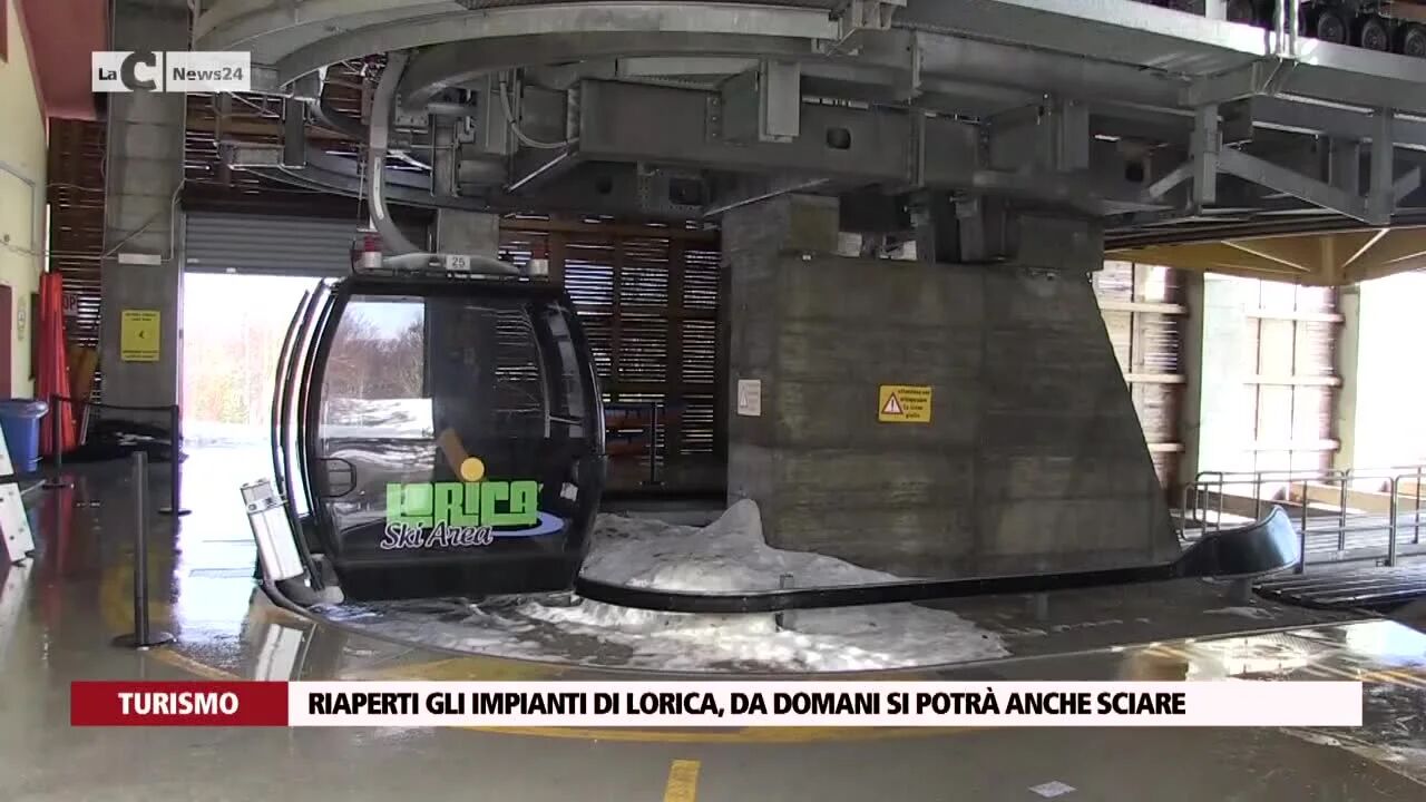 Riaperti gli impianti di Lorica, da domani si potrà anche sciare