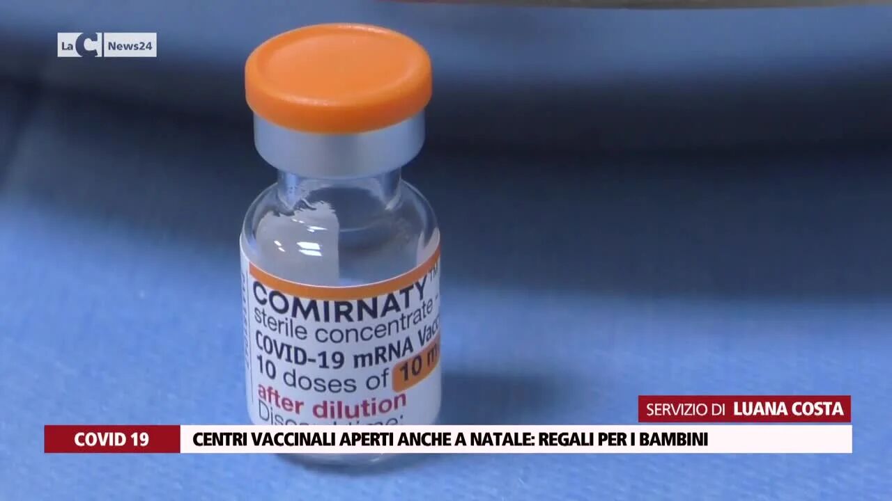 Centri vaccinali aperti anche a Natale regali per i bambini