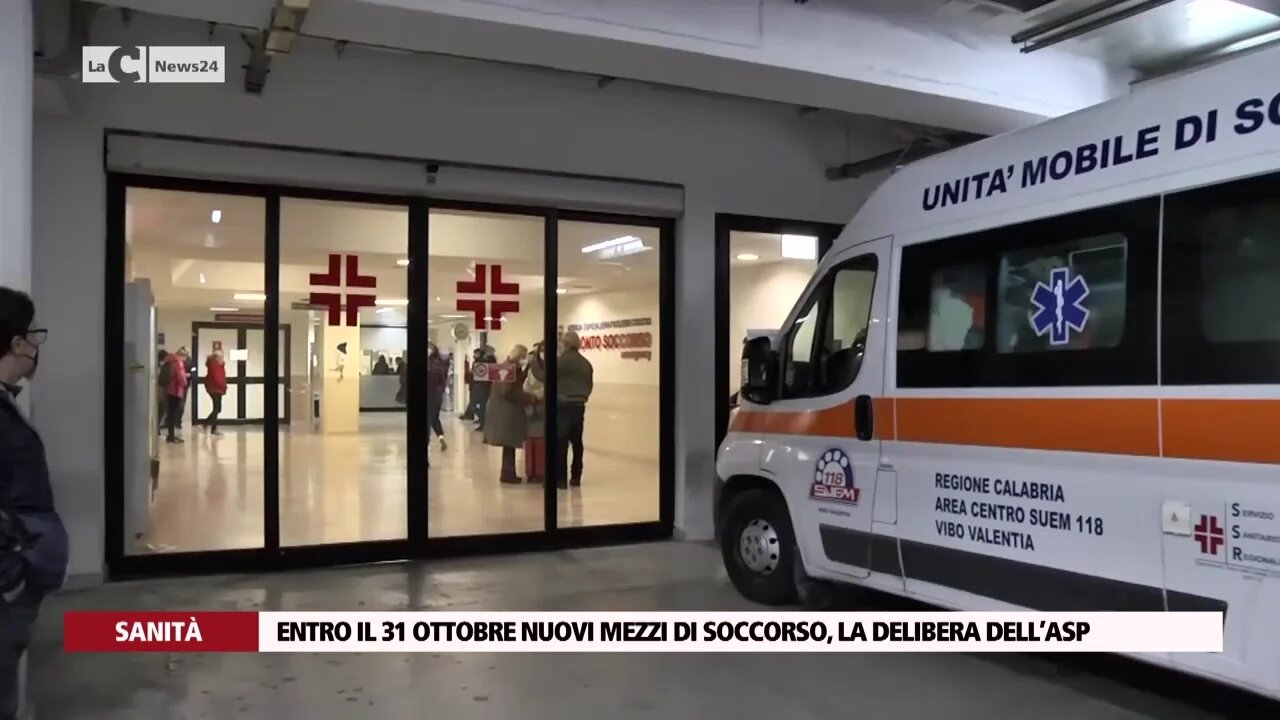 Entro il 31 ottobre nuovi mezzi di soccorso, la delibera dell’Asp