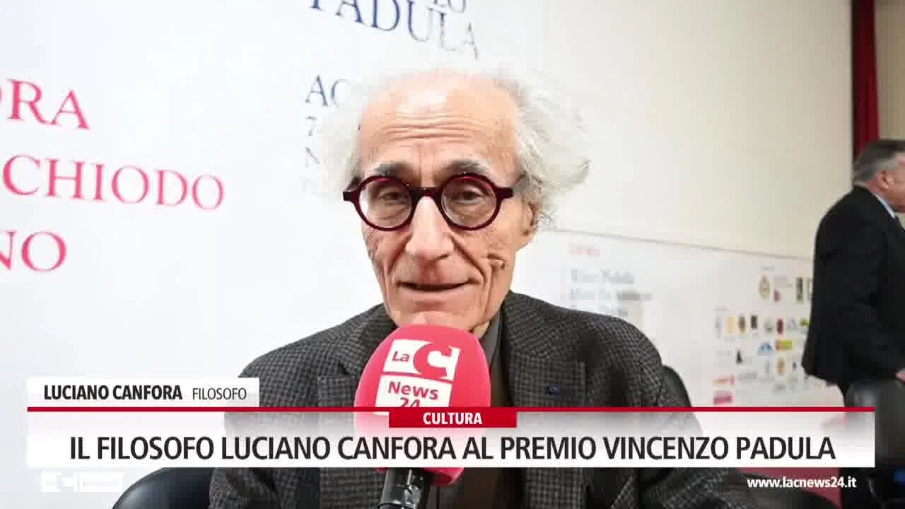 Premio Padula ad Acri, l’uguaglianza vista dal filologo Luciano Canfora: «È la vera rivoluzione dei giorni nostri»