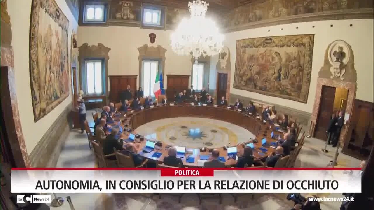 Autonomia, in Consiglio per la relazione di Occhiuto