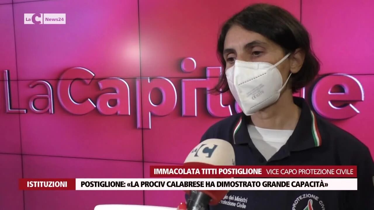 Postiglione, «la Prociv calabrese ha dimostrato grande capacità»