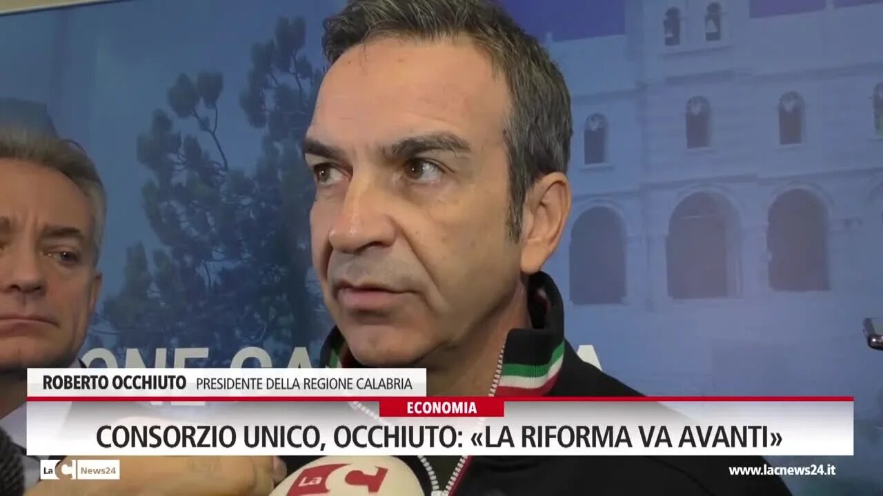 Consorzio unico, Occhiuto: «La riforma va avanti»