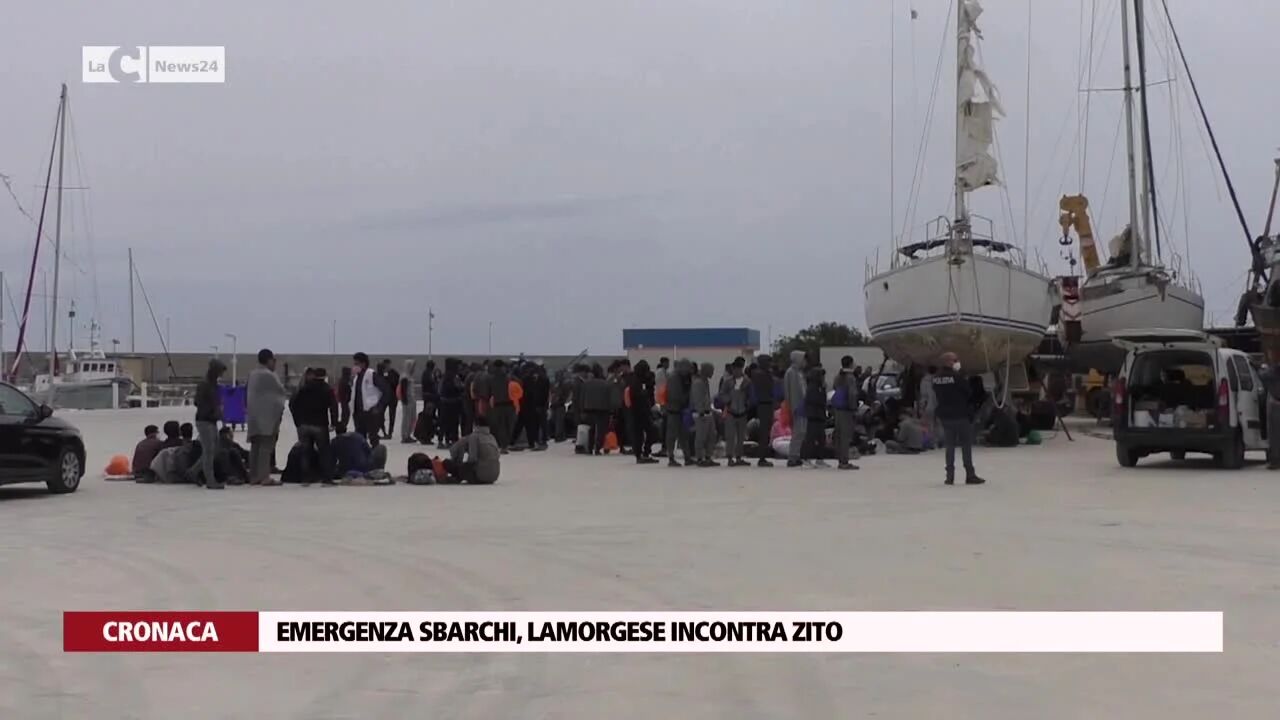 Emergenza sbarchi, Lamorgese incontra Zito