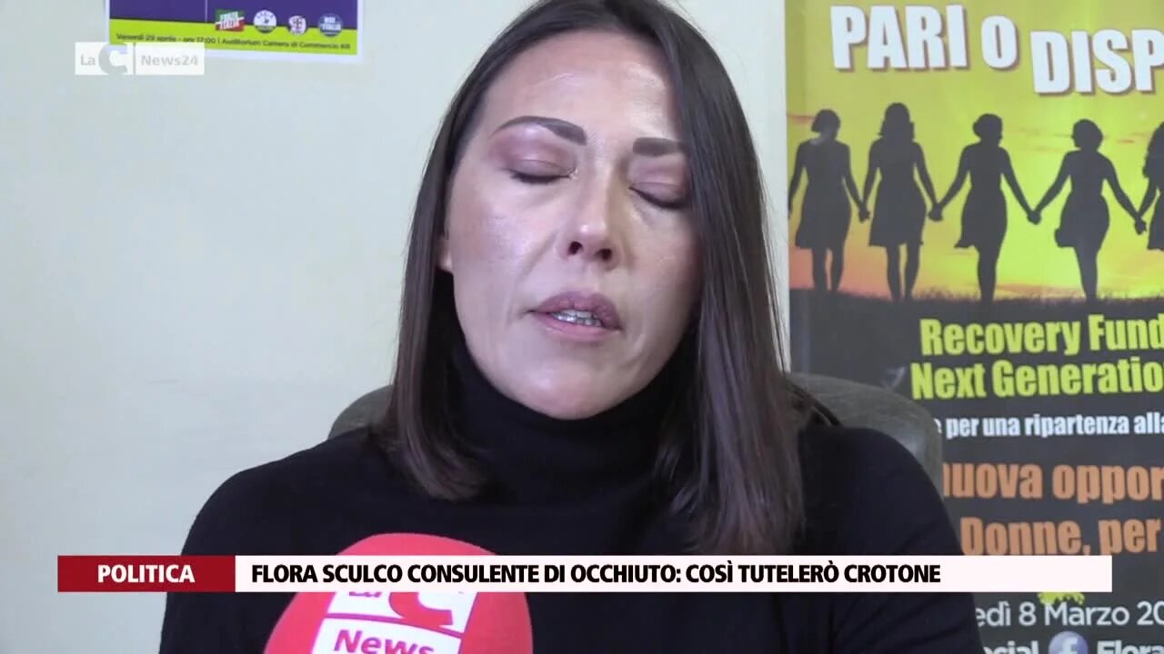 Flora Sculco consulente di Occhiuto: così tutelerò Crotone