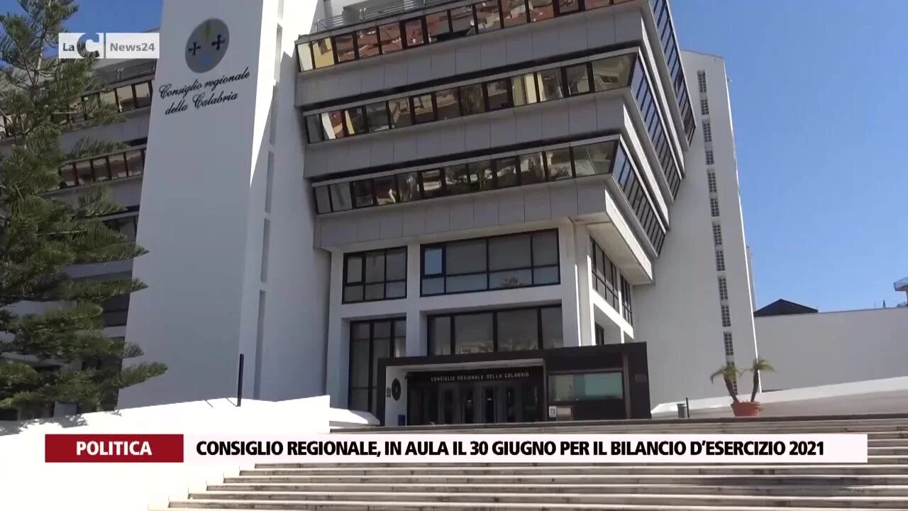 Consiglio regionale, in aula il 30 giugno per il bilancio d’esercizio 2021