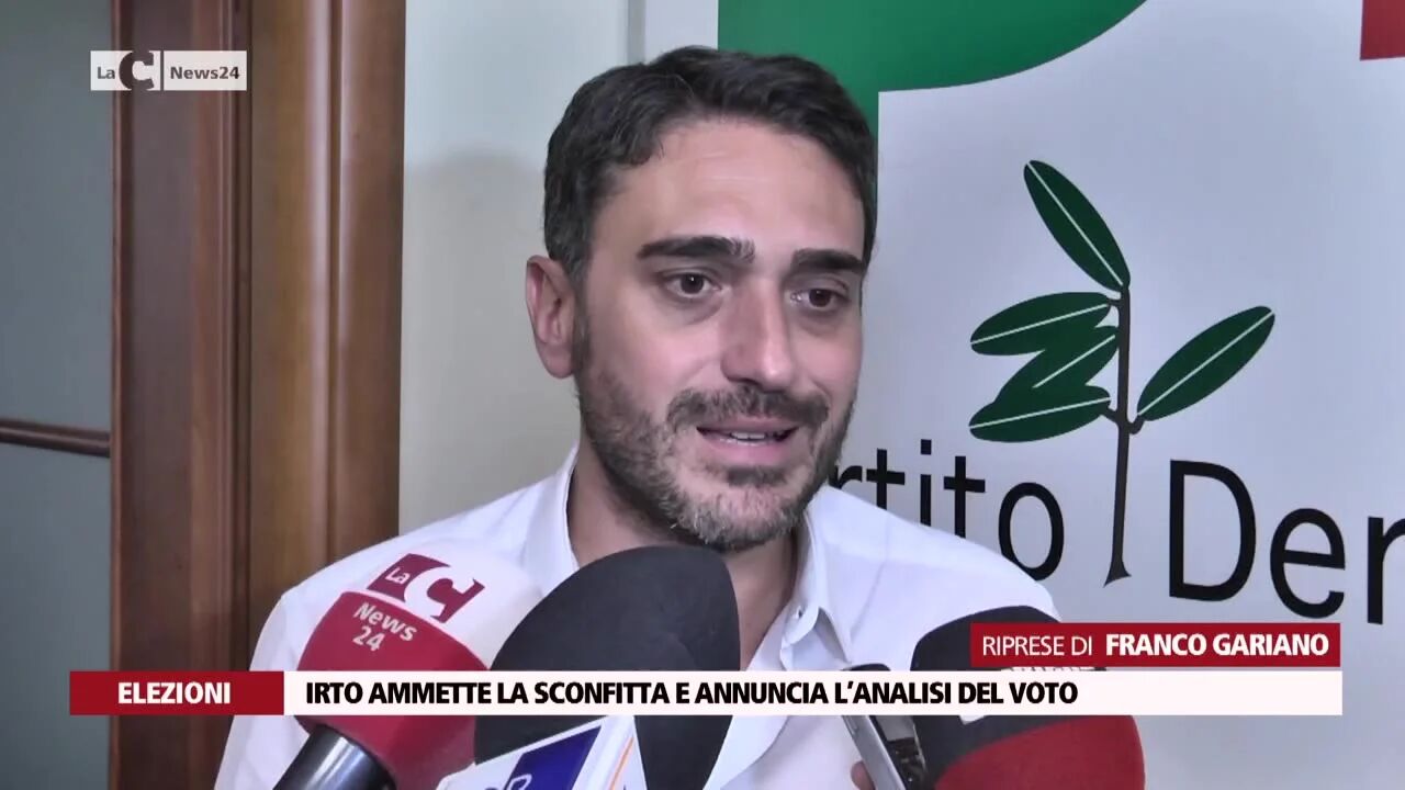 Irto ammette la sconfitta e annuncia l’analisi del voto