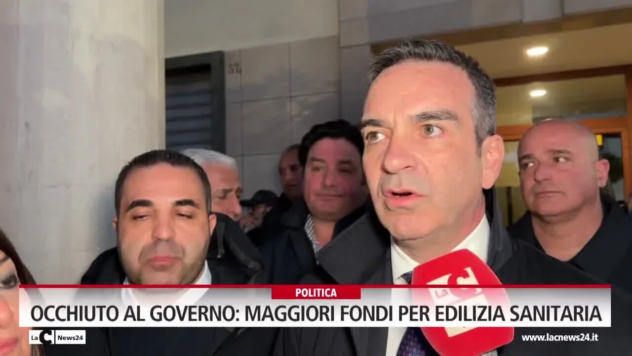 Occhiuto al Governo: maggiori fondi per edilizia sanitaria