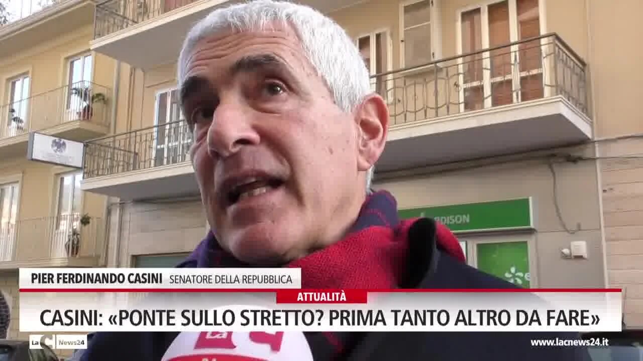 Casini: «Ponte sullo Stretto? Prima tanto altro da fare»