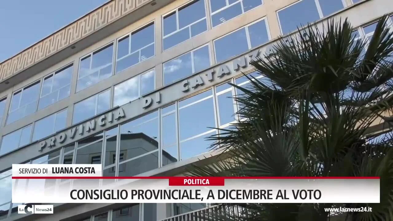 Consiglio provinciale di Catanzaro, a dicembre al voto