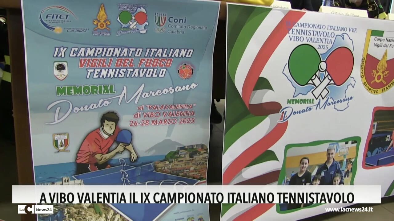 Vibo Valentia si prepara a ospitare il Campionato italiano di tennistavolo dei Vigili del Fuoco - VIDEO