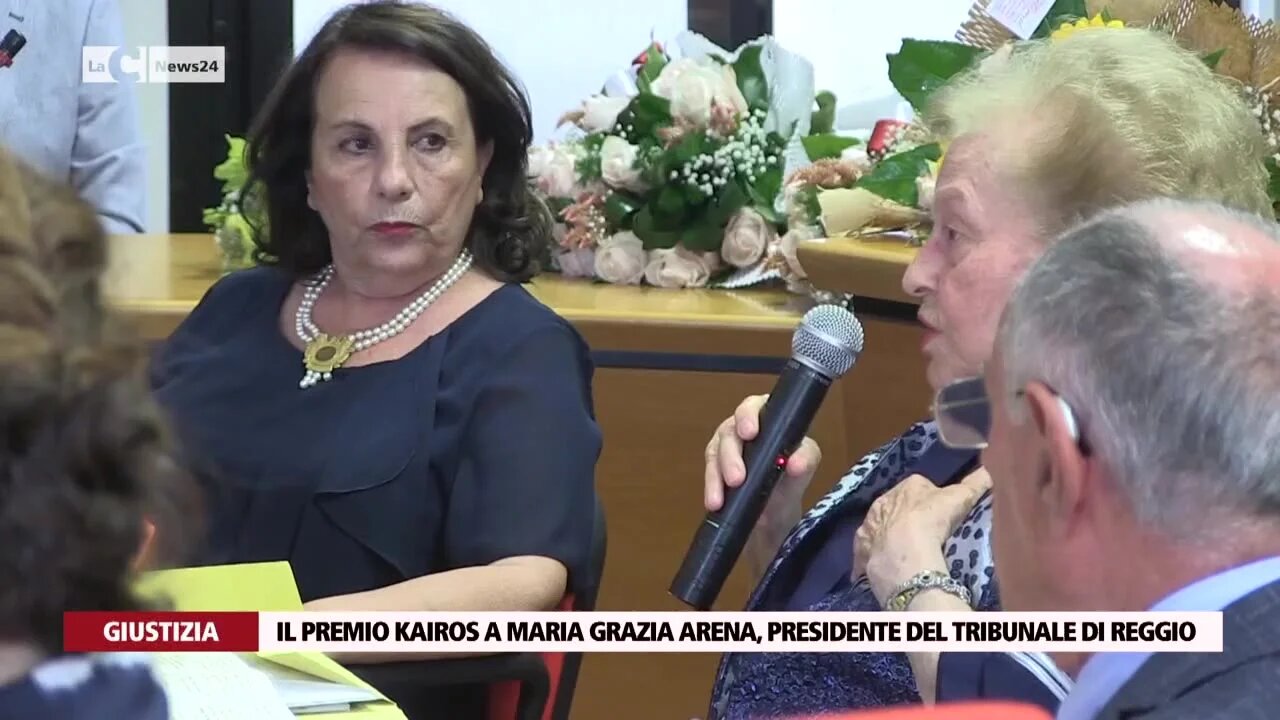 Gioia Tauro: il premio Kairos a Maria Grazia Arena, prima presidente donna del Tribunale di Reggio Calabria