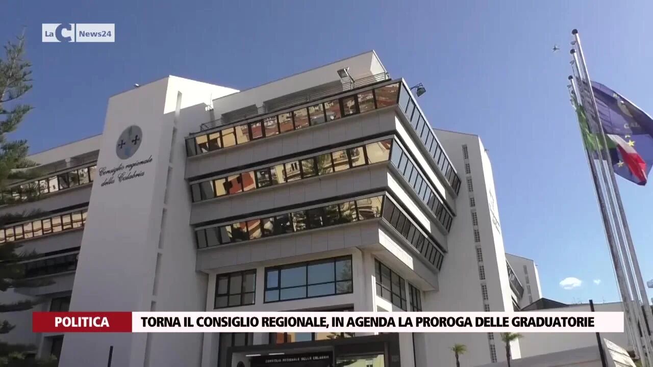Torna a riunirsi il consiglio regionale, in agenda la proroga delle graduatorie	