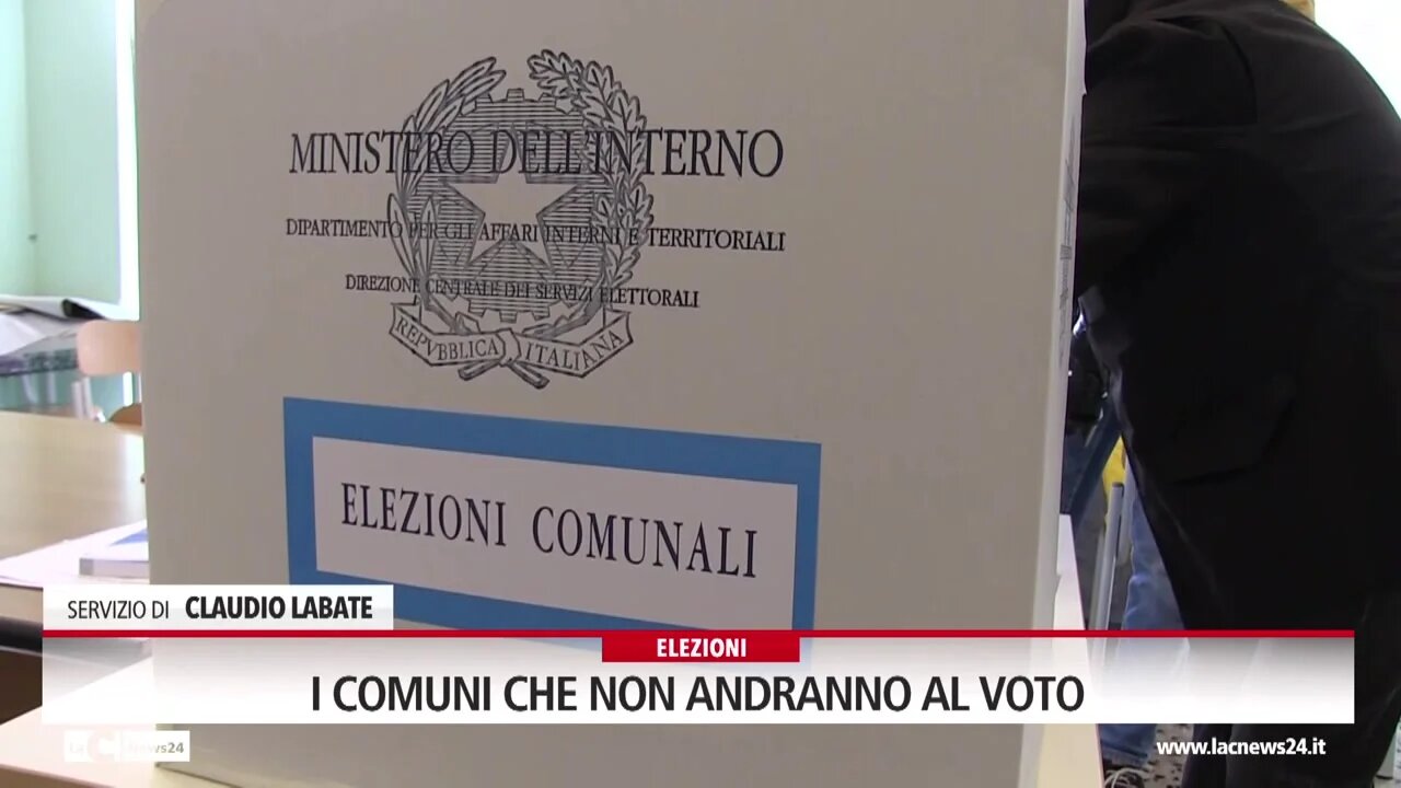 I Comuni che non andranno al voto