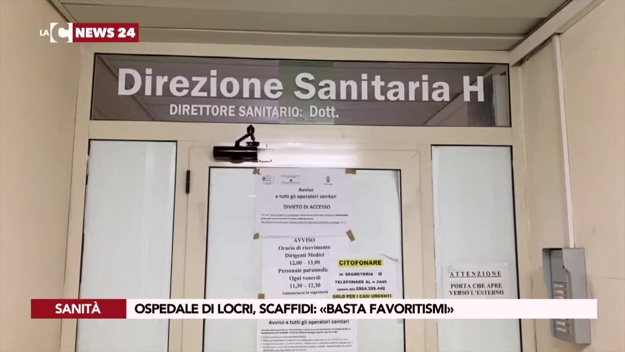 Ospedale di Locri, Scaffidi: «Basta favoritismi»