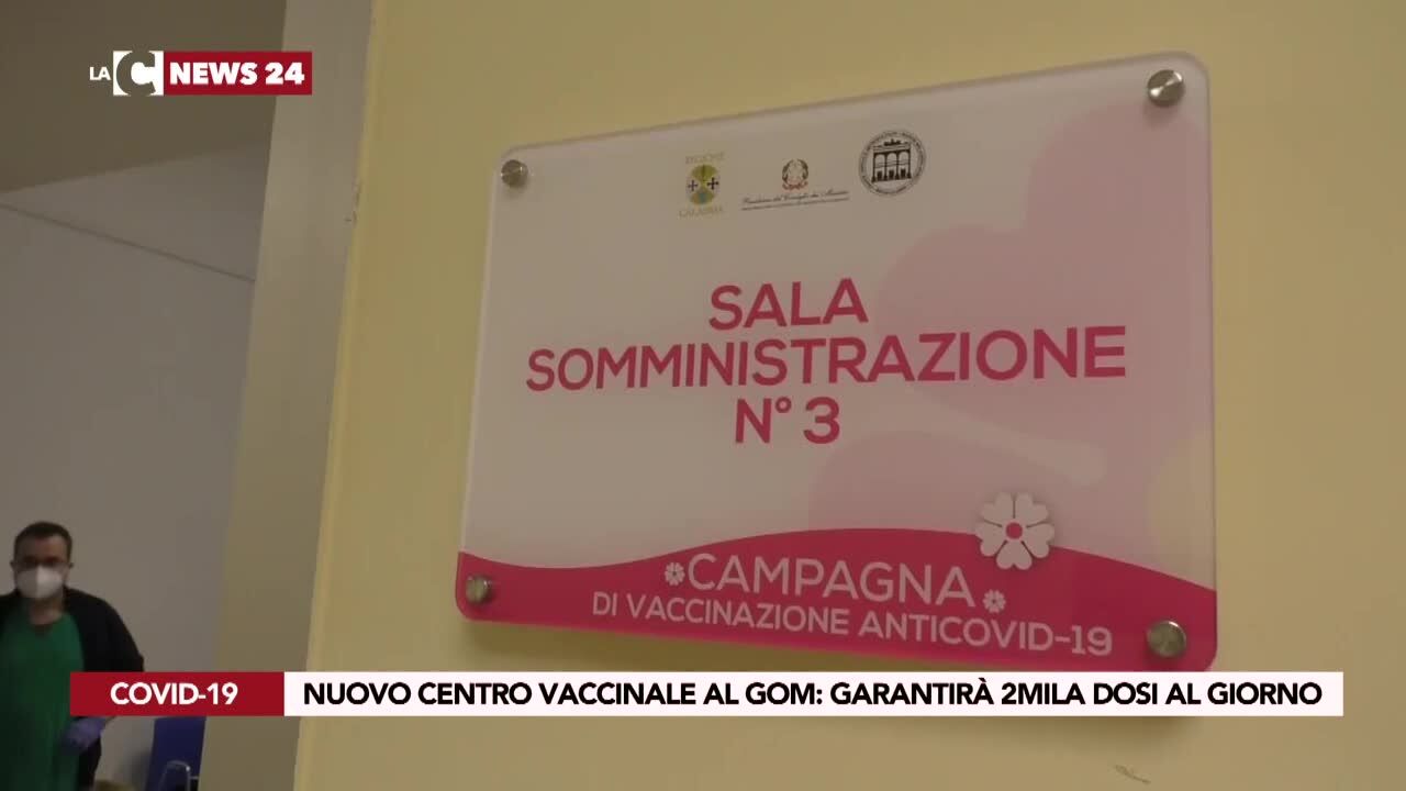 Nuovo centro vaccinale al Gom: garantirà 2mila dosi al giorno